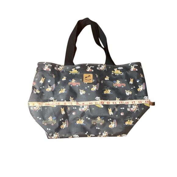 Uma Hana I Love Corgis Dog Tote Waterproof Shoulder Bag Black Brown Large NWOT - Picture 8 of 9